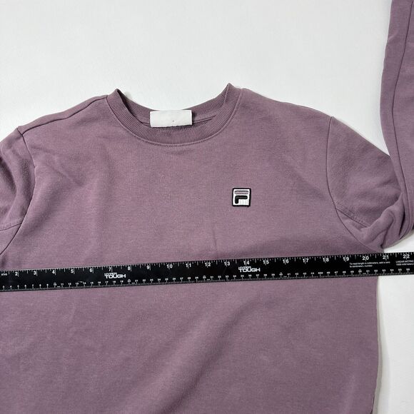 FILA Light Purple Crew Neck Sweatshirt, Striped, Womens Size Medium, Logo Patch - Picture 8 of 9